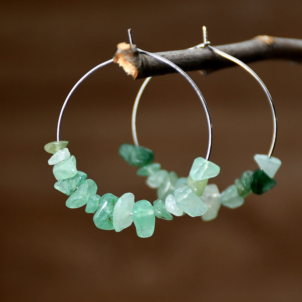 Wholesale personality big circle earrings silver earrings